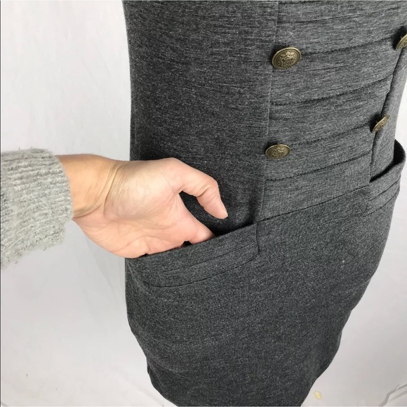 SOLD✨Military Bodycon Dress ✨ Keyhole Back - Picture 3 of 8